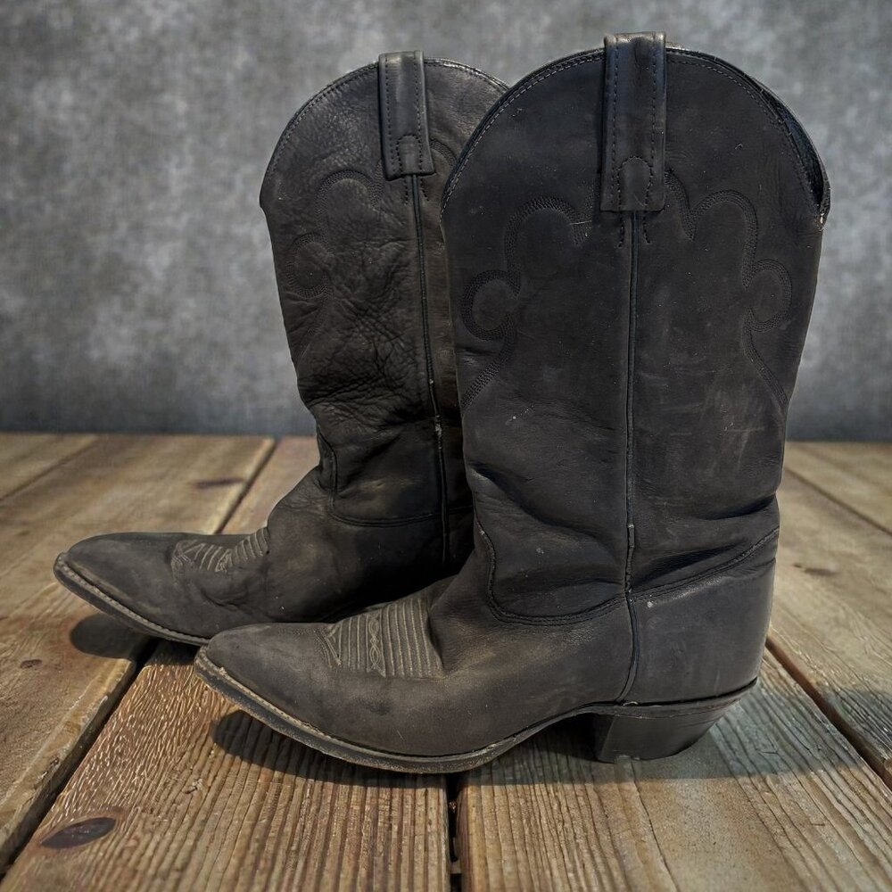 Black J. Chisholm Boho Coastal Cowgirl Western Boots – Embroidered Soft Leather